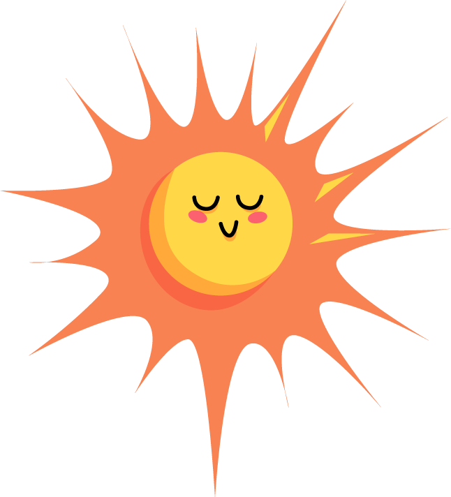 visuel vecteur soleil serein grand rayon 