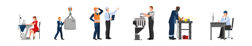 pictogrammes métiers secteurs activités métrologie