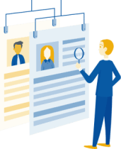 Flyer d'annonce stipulant les deux types d'offres d'emplois de l'entreprise MPQ Métrologie avec les coordonnées de contact.