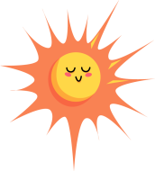 visuel vecteur soleil serein grand rayon